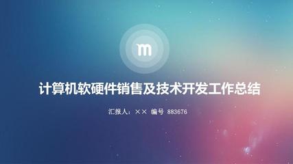 計算機軟硬件銷售及技術開發工作總結述職匯報模板【精選】